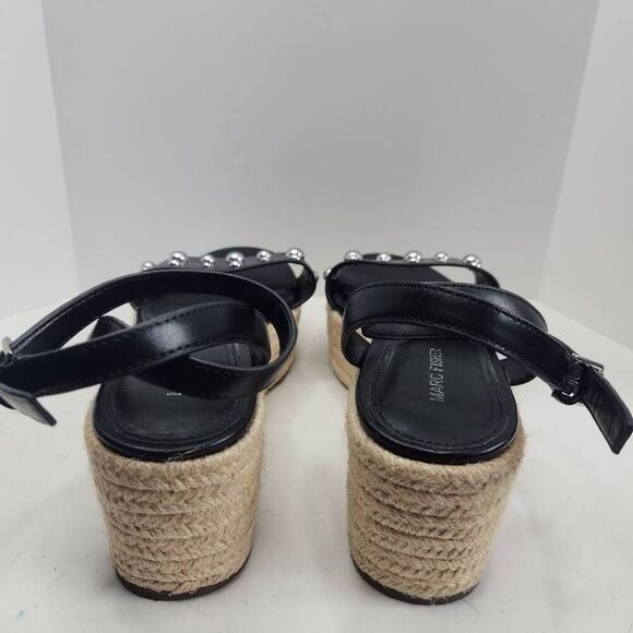 Marc Fisher Womens Black Joyce Espadrille Strappy Platform Sandal Size 6.5M - Picture 6 of 9